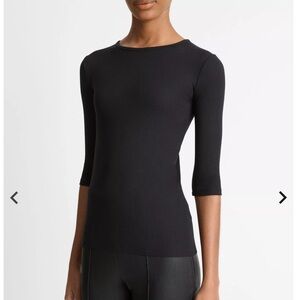 Vince Elbow-Sleeve Crew Neck T-Shirt